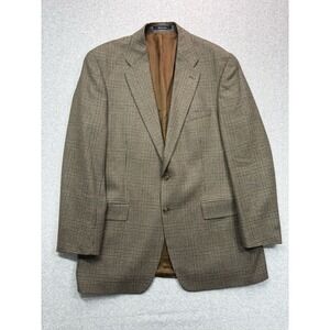 Chaps Ralph Lauren Blazer 44 T Plaid Silk Alpaca Wool Luxury English Countryside